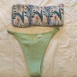 Brand new Hollister baiting suit. TOP-LARGE bottoms-MEDIUM